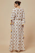 Ivory Printed Silkmul Kaftan